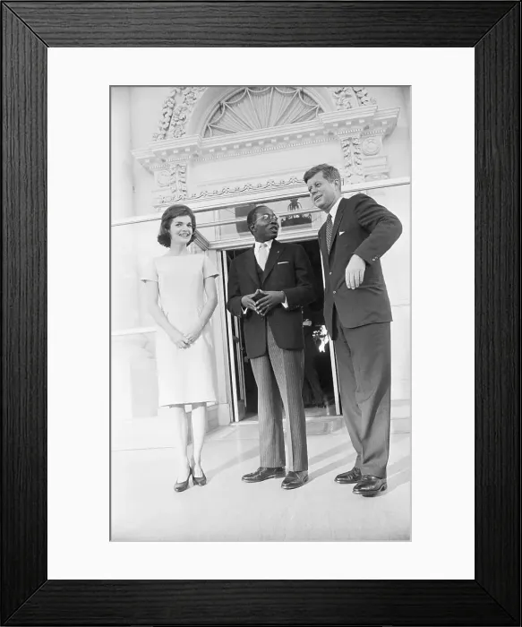 Framed Print : Kennedy Meets African President Framed Print : Kennedy Meets African President
