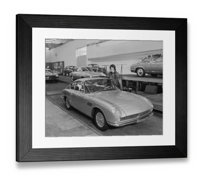 Framed Print : Woman by Newly Designed Ferrari Framed Print : Woman by Newly Designed Ferrari