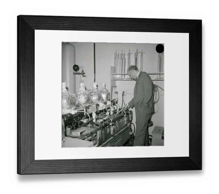 Framed Print : Melvin Calvin Inspects Chlorella Tanks