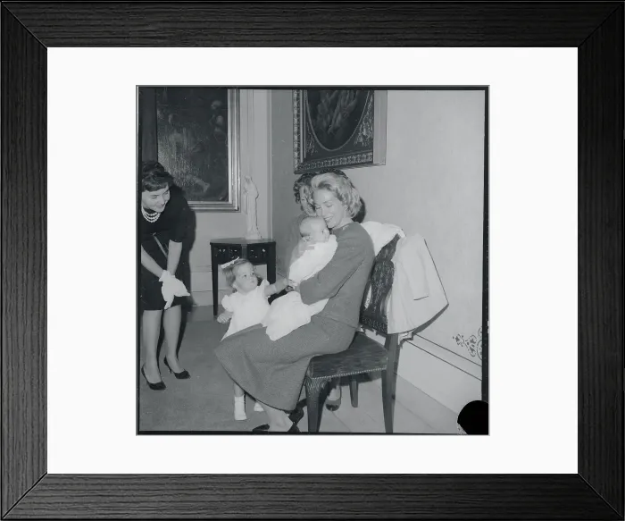 Framed Print : Joan Kennedy Holding Her Son