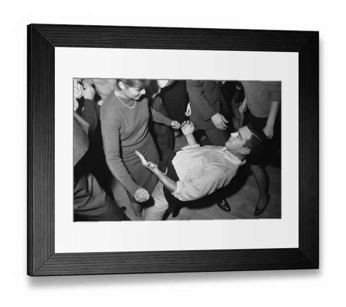 Framed Print : Youngsters Dancing the Twist Framed Print : Youngsters Dancing the Twist