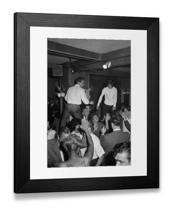 Framed Print : Young Adults Doing the Twist