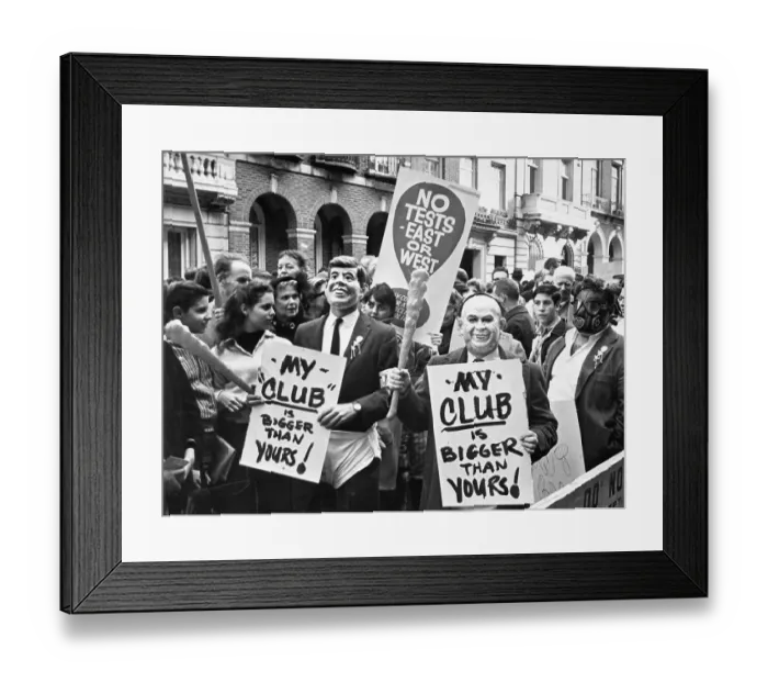Framed Print : Anti-Nuclear Demonstrators