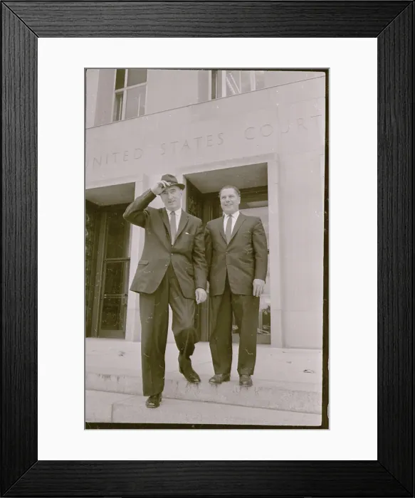 Framed Print : Jimmy Hoffa and Harold J Gibbons Leaving Court Framed Print : Jimmy Hoffa and Harold J Gibbons Leaving Court
