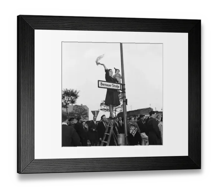 Framed Print : Waving Over the Berlin Wall Framed Print : Waving Over the Berlin Wall