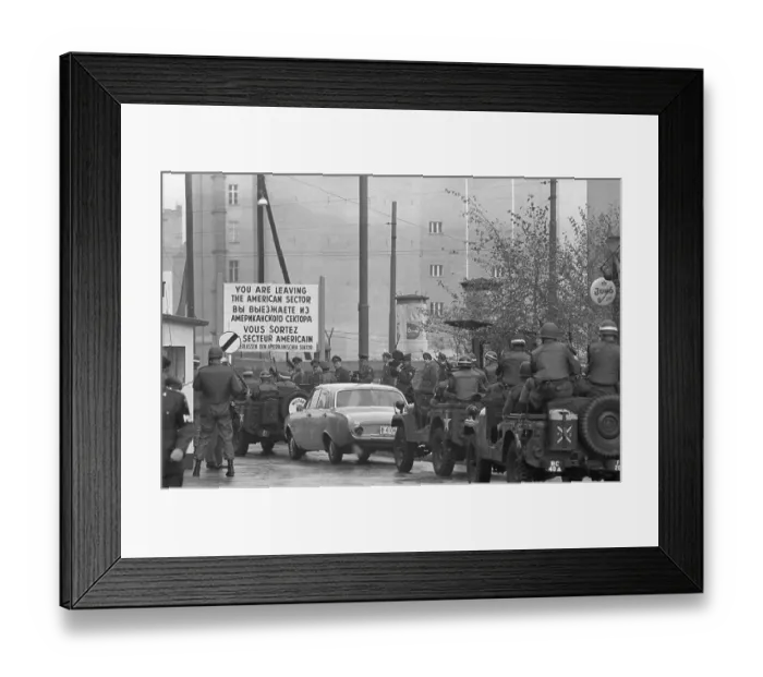 Framed Print : Armed Entrance to East Berlin