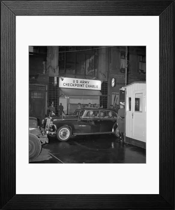 Framed Print : A. Watson In Car At Checpoint Charlie Framed Print : A. Watson In Car At Checpoint Charlie
