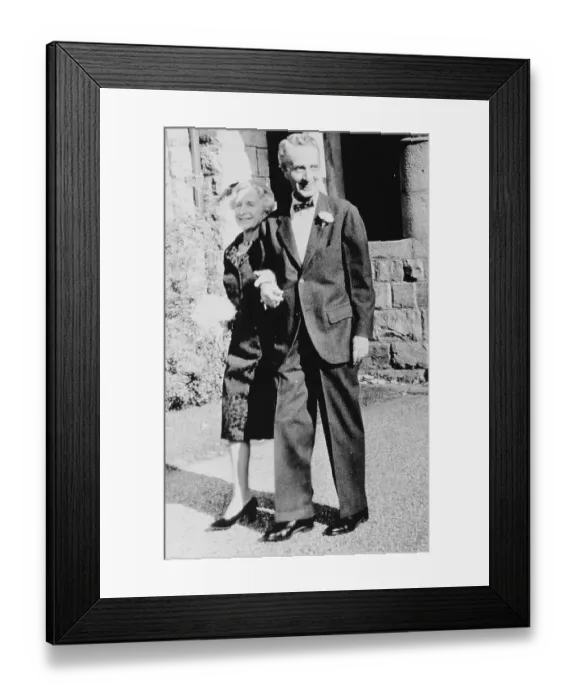 Framed Print : Norman Rockwell with his new Wife Framed Print : Norman Rockwell with his new Wife
