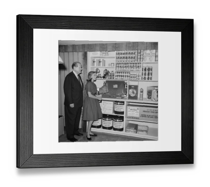 Framed Print : Model Fallout Shelter In Grand Central Framed Print : Model Fallout Shelter In Grand Central