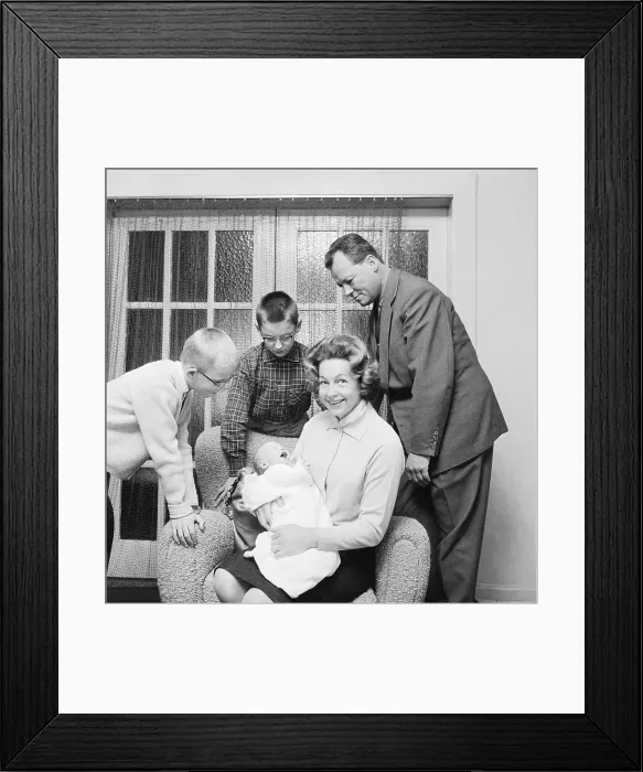Framed Print : Willy Brandt with His Family Framed Print : Willy Brandt with His Family