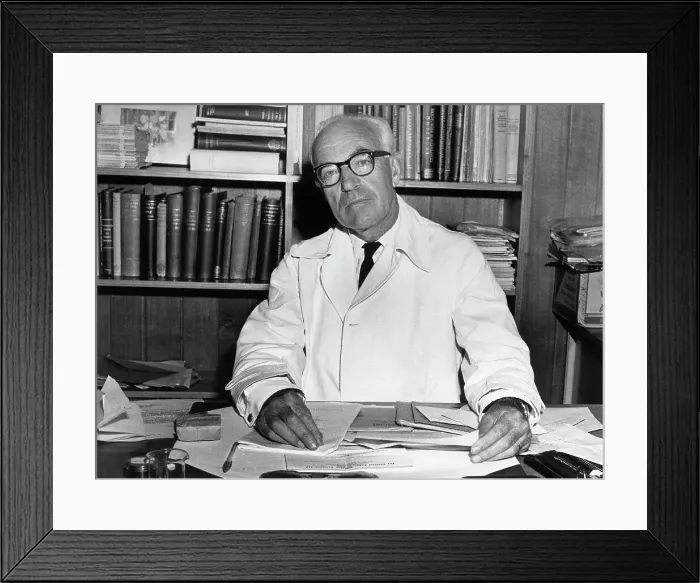 Framed Print : John Carew Eccles Seated at Desk Framed Print : John Carew Eccles Seated at Desk