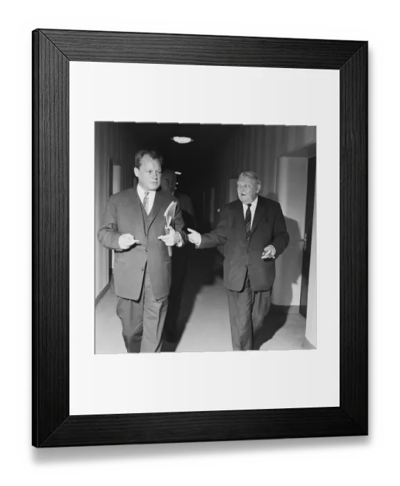 Framed Print : Willy Brandt and Ludwig Erhard Framed Print : Willy Brandt and Ludwig Erhard