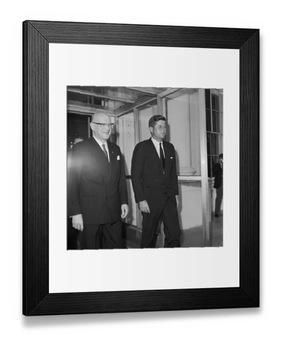 Framed Print : President Kennedy and Finnish Prime Minister Urho Kekkonen Framed Print : President Kennedy and Finnish Prime Minister Urho Kekkonen