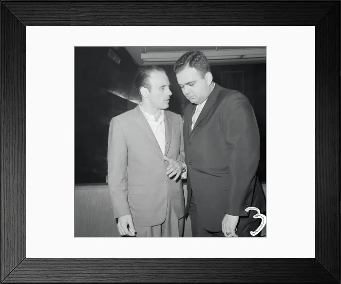 Framed Print : Joe Gallo with Friend Framed Print : Joe Gallo with Friend