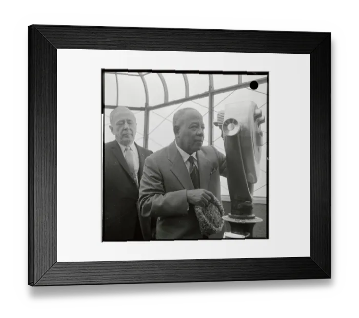 Framed Print : Ibrahim Abboud and Henry Crown on top of Empire State Building Framed Print : Ibrahim Abboud and Henry Crown on top of Empire State Building