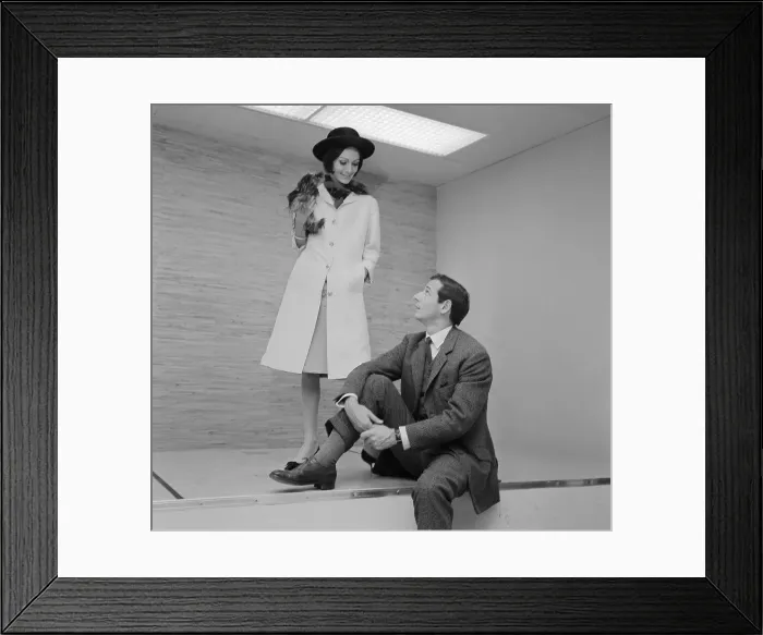 Framed Print : Marc Bohan Speaking with a Model Framed Print : Marc Bohan Speaking with a Model