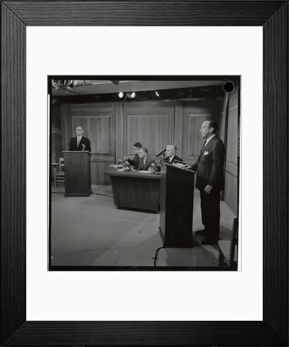 Framed Print : Robert Wagner Debating with Louis Lefkowitz Framed Print : Robert Wagner Debating with Louis Lefkowitz