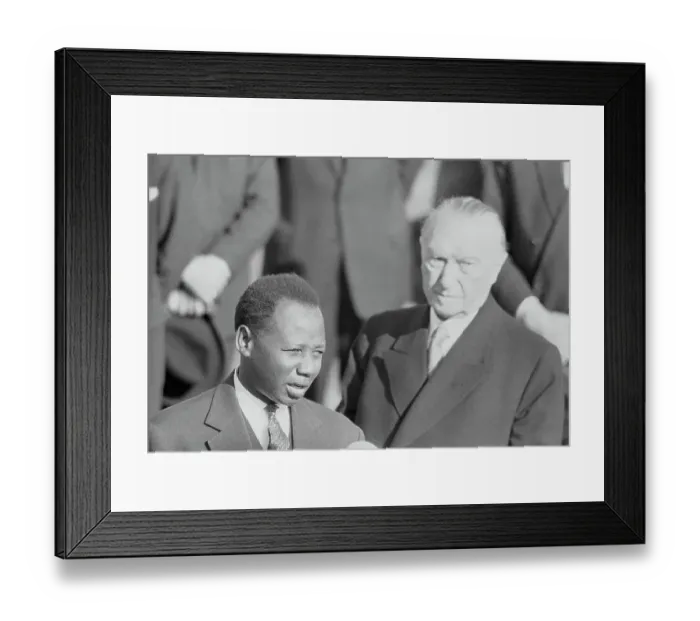 Framed Print : Konrad Adenauer with Mamadou Dia Framed Print : Konrad Adenauer with Mamadou Dia
