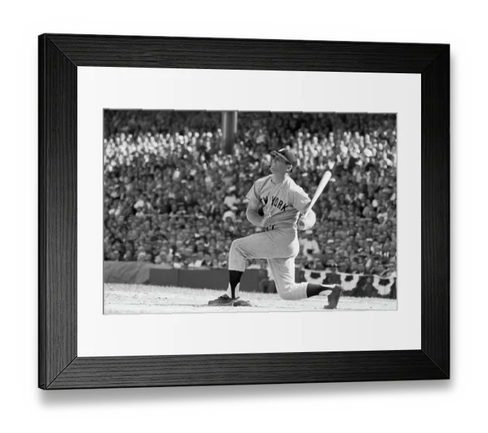 Framed Print : Mantle Swinging Bat While In Pain 1961 Framed Print : Mantle Swinging Bat While In Pain 1961