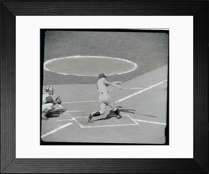 Framed Print : Maris Hitting Fly Ball Framed Print : Maris Hitting Fly Ball