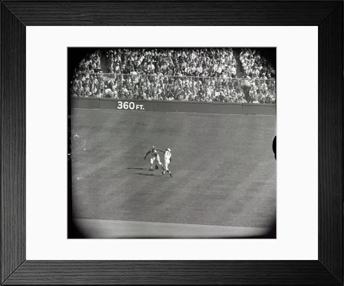 Framed Print : Frank Robinson Colliding with Player Framed Print : Frank Robinson Colliding with Player