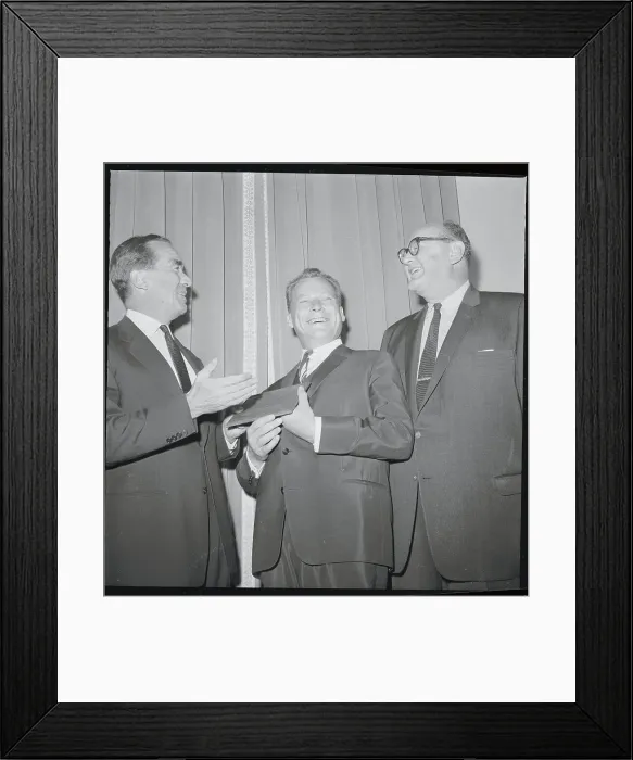 Framed Print : Edward Murrow Presenting Award to Willy Brandt Framed Print : Edward Murrow Presenting Award to Willy Brandt