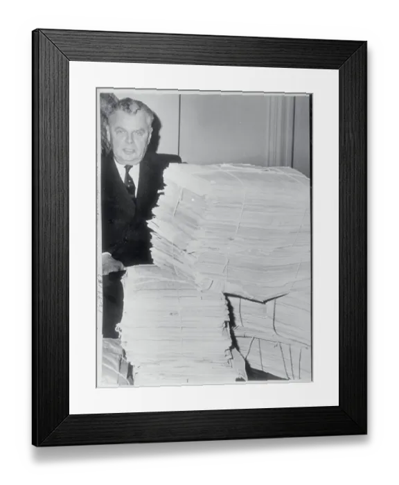 Framed Print : Canadian Leader with Petitions Framed Print : Canadian Leader with Petitions