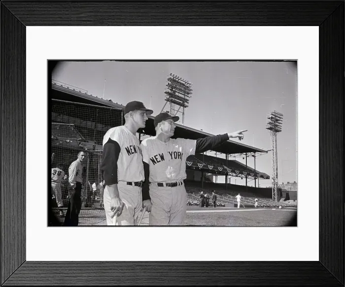 Framed Print : Roger Maris And Mickey Mantle On Field Framed Print : Roger Maris And Mickey Mantle On Field