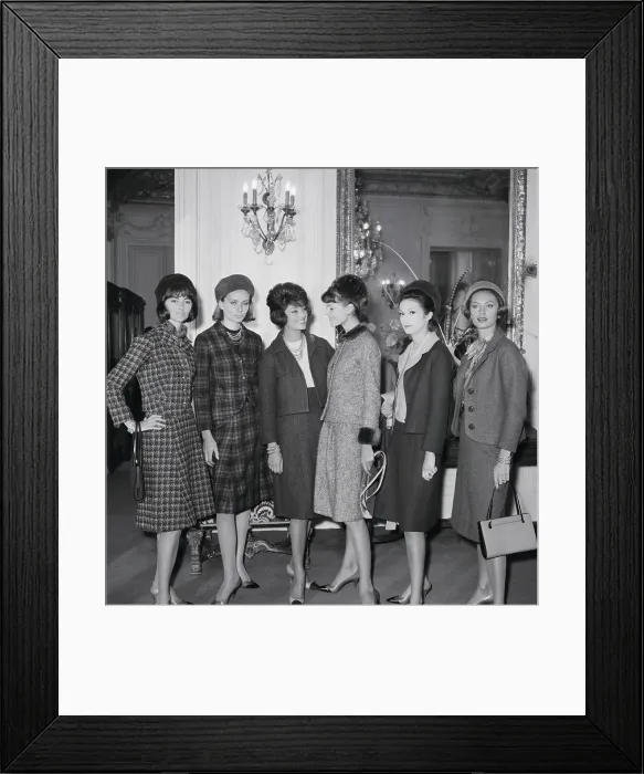Framed Print : French Designer Showing Her New Designs Framed Print : French Designer Showing Her New Designs