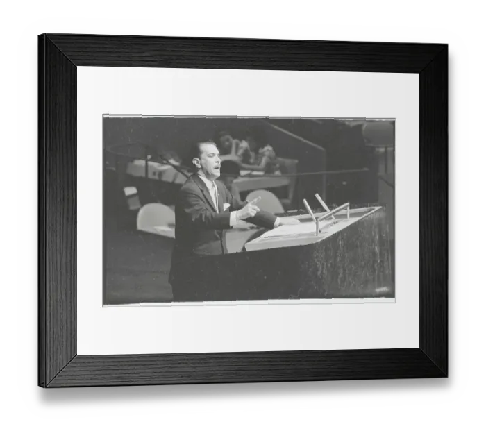 Framed Print : Diplomat Addressing United Nations Framed Print : Diplomat Addressing United Nations