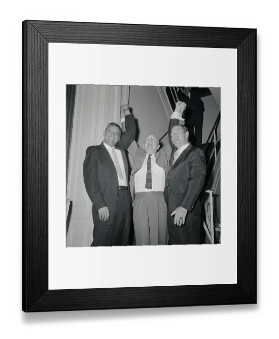 Framed Print : Casey Stengel Holding Arms of New Coaches Framed Print : Casey Stengel Holding Arms of New Coaches