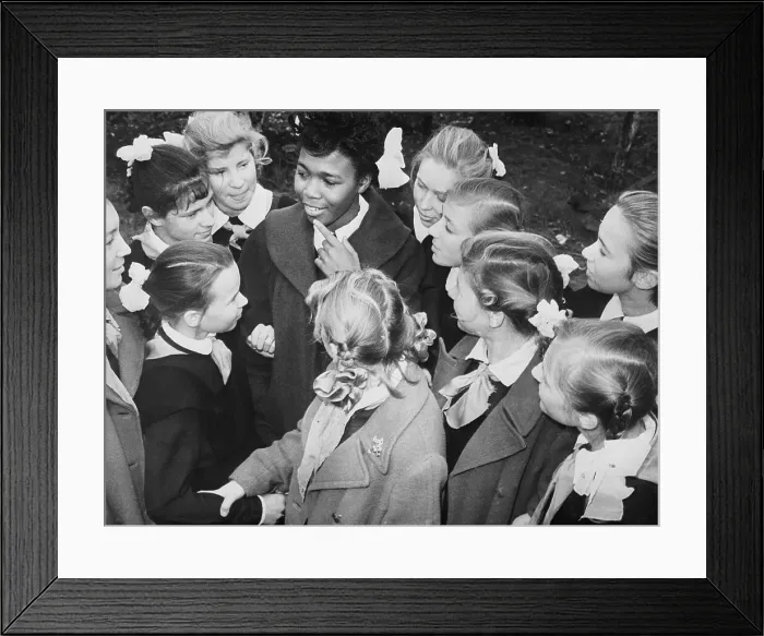 Framed Print : Black Youth Attending Russian School Framed Print : Black Youth Attending Russian School