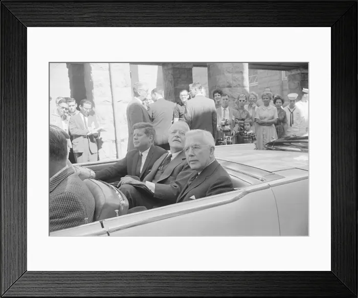 Framed Print : John F Kennedy with Allen Dules and John McCone Framed Print : John F Kennedy with Allen Dules and John McCone