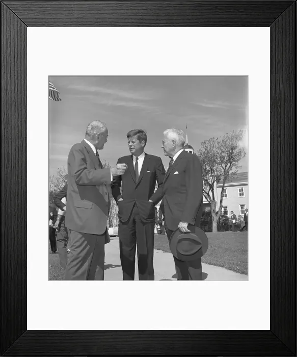 Framed Print : John F. Kennedy With Dulles & Mccone Framed Print : John F. Kennedy With Dulles & Mccone