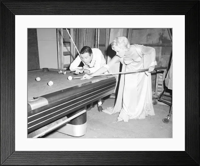 Framed Print : Jack Lemmon Playing Pool with Kim Novak Framed Print : Jack Lemmon Playing Pool with Kim Novak