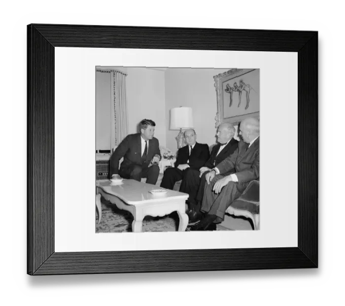 Framed Print : John F. Kennedy with White House Advisors Framed Print : John F. Kennedy with White House Advisors