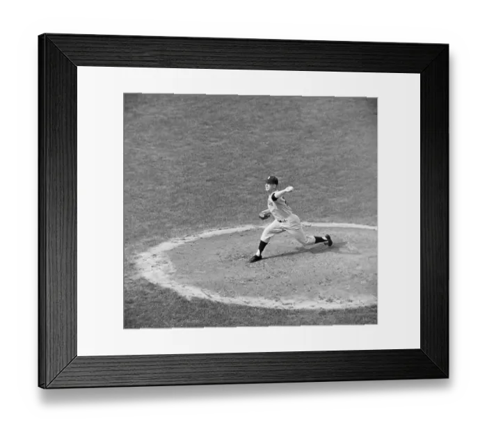 Framed Print : Whitey Ford Pitching - Action Shot Framed Print : Whitey Ford Pitching - Action Shot