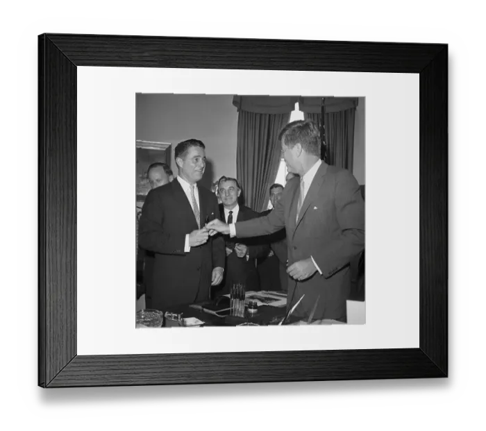 Framed Print : John F. Kennedy Jr. With Sargent Shriver Framed Print : John F. Kennedy Jr. With Sargent Shriver