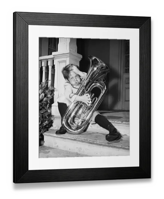 Framed Print : Young Actor Ron Howard With Euphonium Framed Print : Young Actor Ron Howard With Euphonium