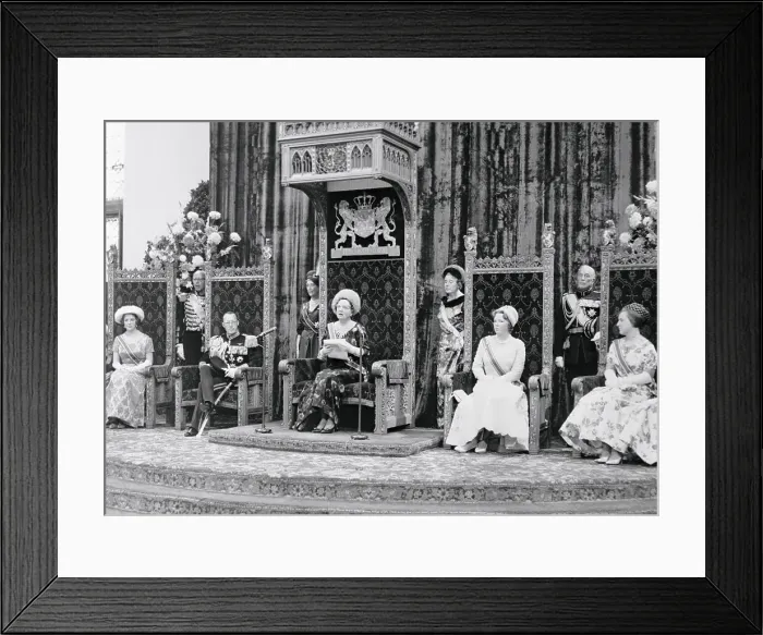 Framed Print : Queen Juliana with Royal Family Framed Print : Queen Juliana with Royal Family