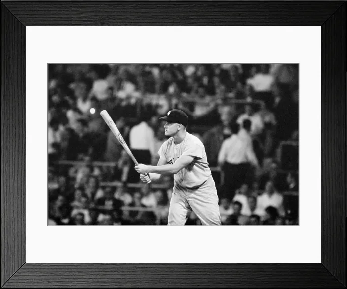 Framed Print : Roger Maris Waiting for Pitch During Baseball Game Framed Print : Roger Maris Waiting for Pitch During Baseball Game