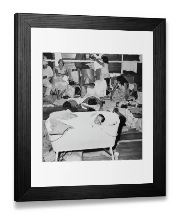Framed Print : Refugees Escape Hurricane Carla Framed Print : Refugees Escape Hurricane Carla