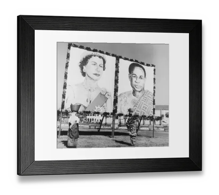 Framed Print : Pictures of Queen Elizabeth and Nkrumah Framed Print : Pictures of Queen Elizabeth and Nkrumah