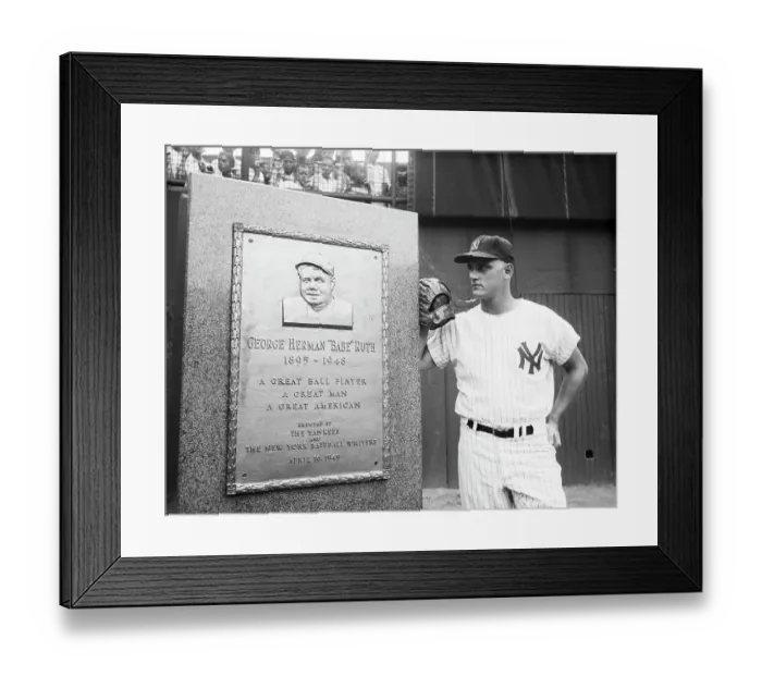 Framed Print : Roger Maris At Babe Ruth's Memorial Plaque Framed Print : Roger Maris At Babe Ruth's Memorial Plaque