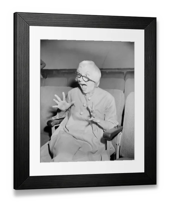 Framed Print : Phyllis Diller Looking Shocked Framed Print : Phyllis Diller Looking Shocked