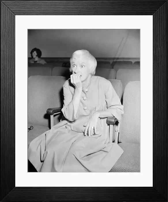 Framed Print : Phyllis Diller Looking Nervous Framed Print : Phyllis Diller Looking Nervous