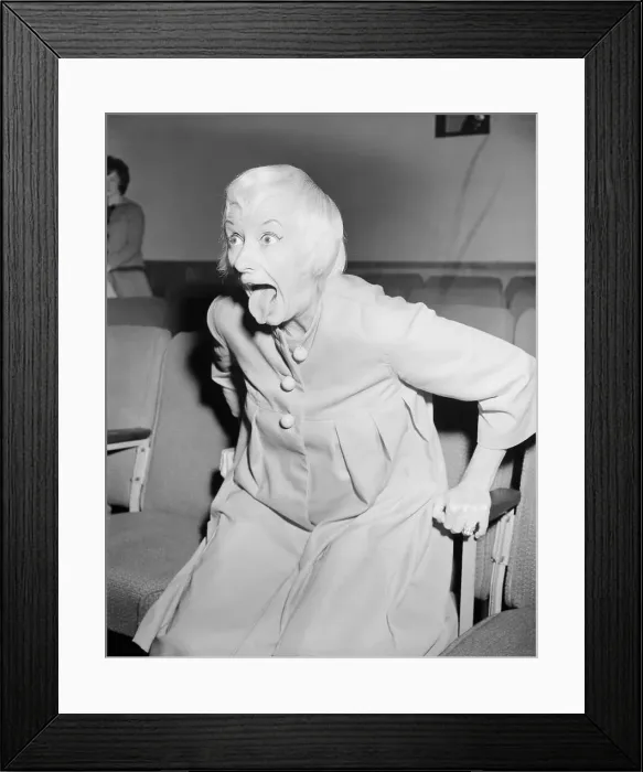 Framed Print : Phyllis Diller Looking Shocked Framed Print : Phyllis Diller Looking Shocked