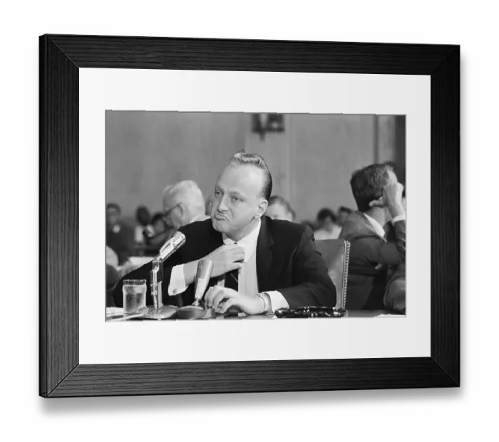 Framed Print : Gambler Refusing to Answer Racketeering Charges