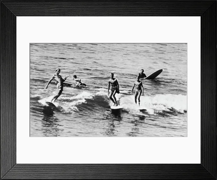 Framed Print : Teenagers Surfing near Santa Monica Framed Print : Teenagers Surfing near Santa Monica