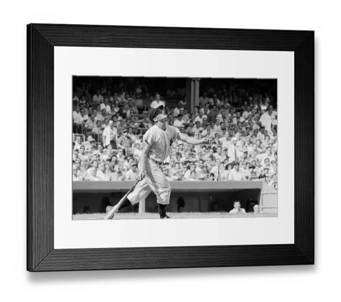 Framed Print : Roger Maris Watching Pop Fly Ball During Game